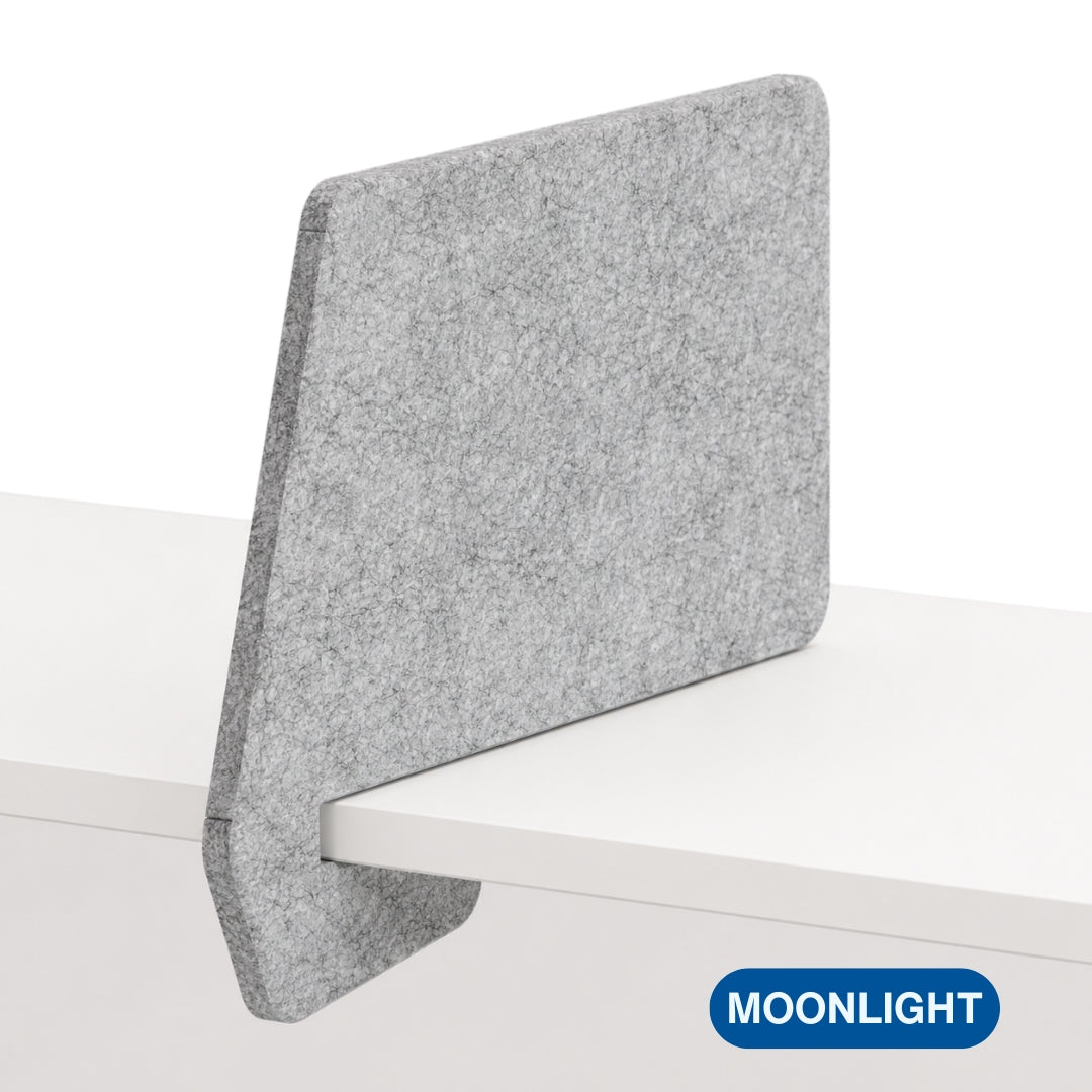 Visionchart DS24-SL-INC8048 SANA Serenity Desk Screen 24mm Slide On Divider 680x480mm Incline Edge. Alternate view 2. Supplied product image from Visionchart for Mega Office Supplies.
