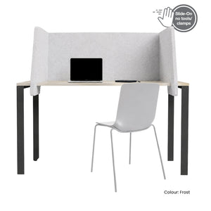 Visionchart SANA Slide-On Surround Desk Screen 940 x 680 x 480mm Incline Frost