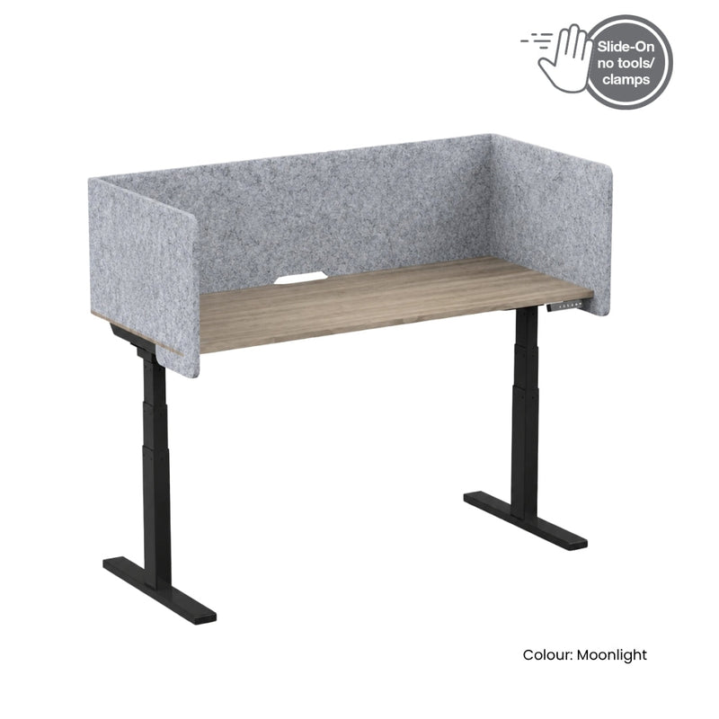 Visionchart DS24-US-1875ALT SANA Serenity Desk Screen 24mm Sit-Stand Slider Surround 1800x750x500mm Altitude. Main product image. Supplied product image from Visionchart for Mega Office Supplies.
