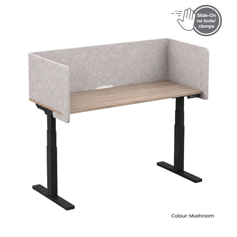 Visionchart DS24-US-1280ALT SANA Serenity Desk Screen 24mm Sit-Stand Slider Surround 1200x800x500mm Altitude. Alternate view 1. Supplied product image from Visionchart for Mega Office Supplies.