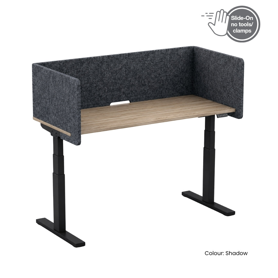 Visionchart DS24-US-1875ALT SANA Serenity Desk Screen 24mm Sit-Stand Slider Surround 1800x750x500mm Altitude. Alternate view 2. Supplied product image from Visionchart for Mega Office Supplies.