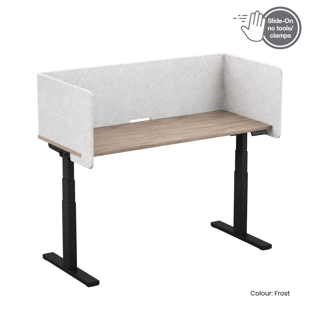 Visionchart DS24-US-1575ALT SANA Serenity Desk Screen 24mm Sit-Stand Slider Surround 1500x750x500mm Altitude. Alternate view 3. Supplied product image from Visionchart for Mega Office Supplies.