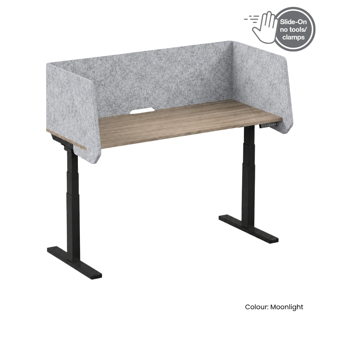 Visionchart DS24-US-1875INC SANA Serenity Desk Screen 24mm Sit-Stand Slider Surround 1800x750x500mm Incline. Main product image. Supplied product image from Visionchart for Mega Office Supplies.