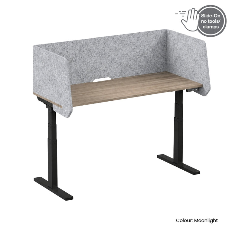 Visionchart DS24-US-1875INC SANA Serenity Desk Screen 24mm Sit-Stand Slider Surround 1800x750x500mm Incline. Main product image. Supplied product image from Visionchart for Mega Office Supplies.