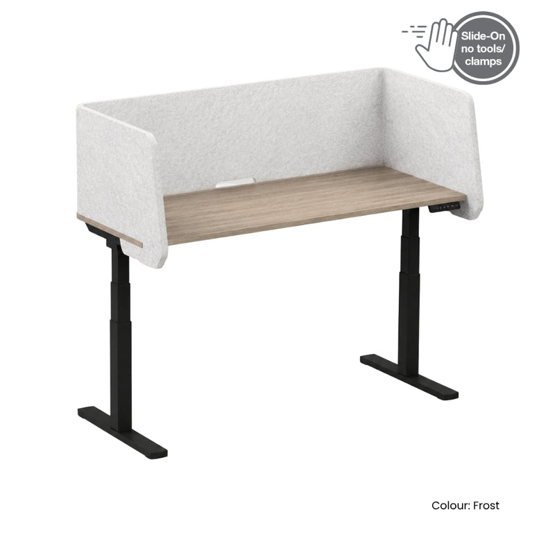 Visionchart DS24-US-1880INC SANA Serenity Desk Screen 24mm Sit-Stand Slider Surround 1800x800x500mm Incline. Alternate view 3. Supplied product image from Visionchart for Mega Office Supplies.