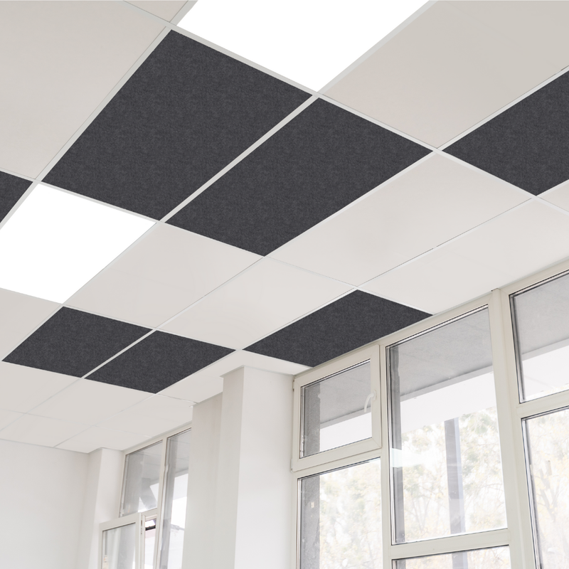 Sana Drop In Acoustic PET Ceiling Tile 1195 x 595 x 12mm Shadow Pack of 8