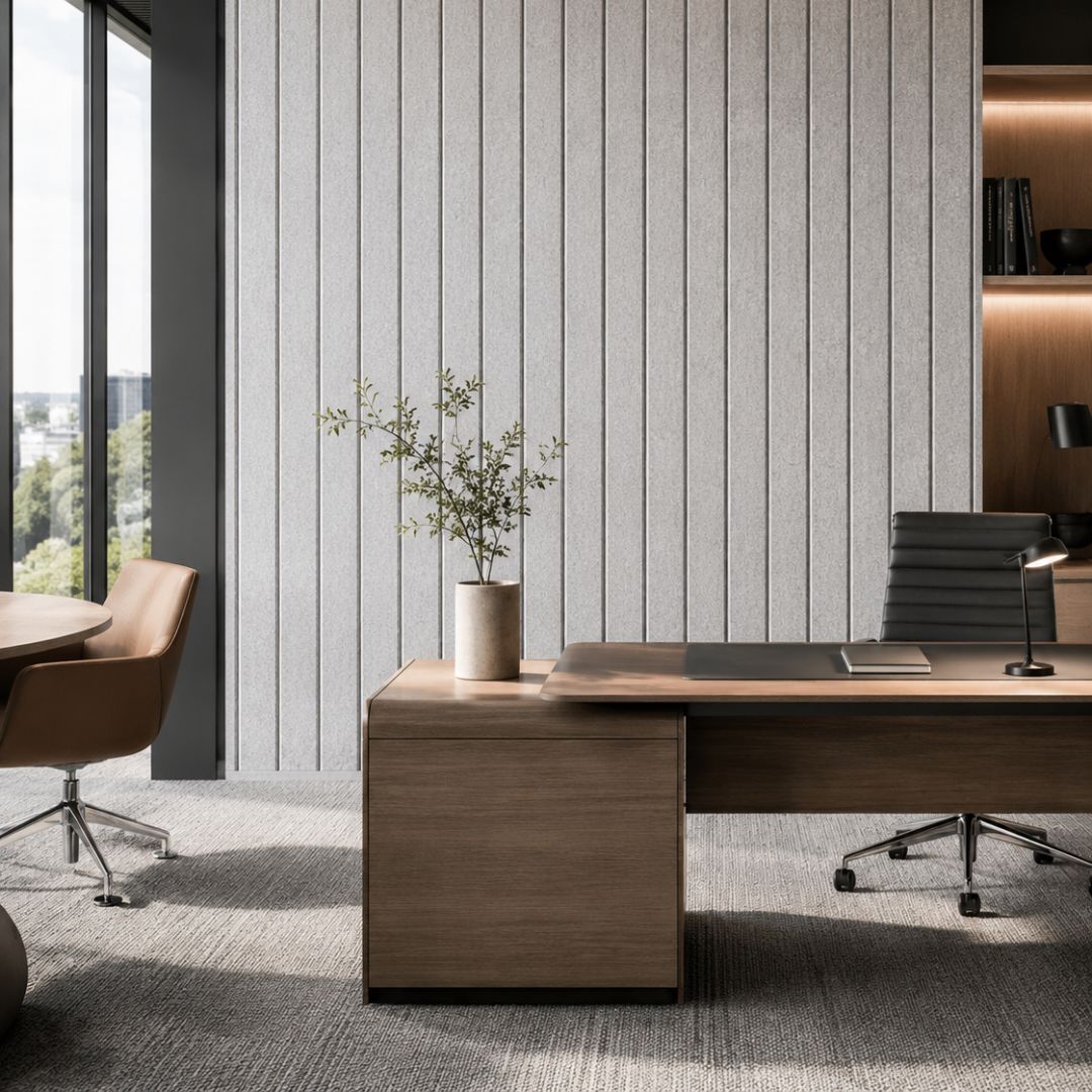 Visionchart SANA2612L-AS12 SANA Linea Acoustic Panel 12mm 2600x1200mm Ash 41. Alternate view 1. Supplied product image from Visionchart for Mega Office Supplies.