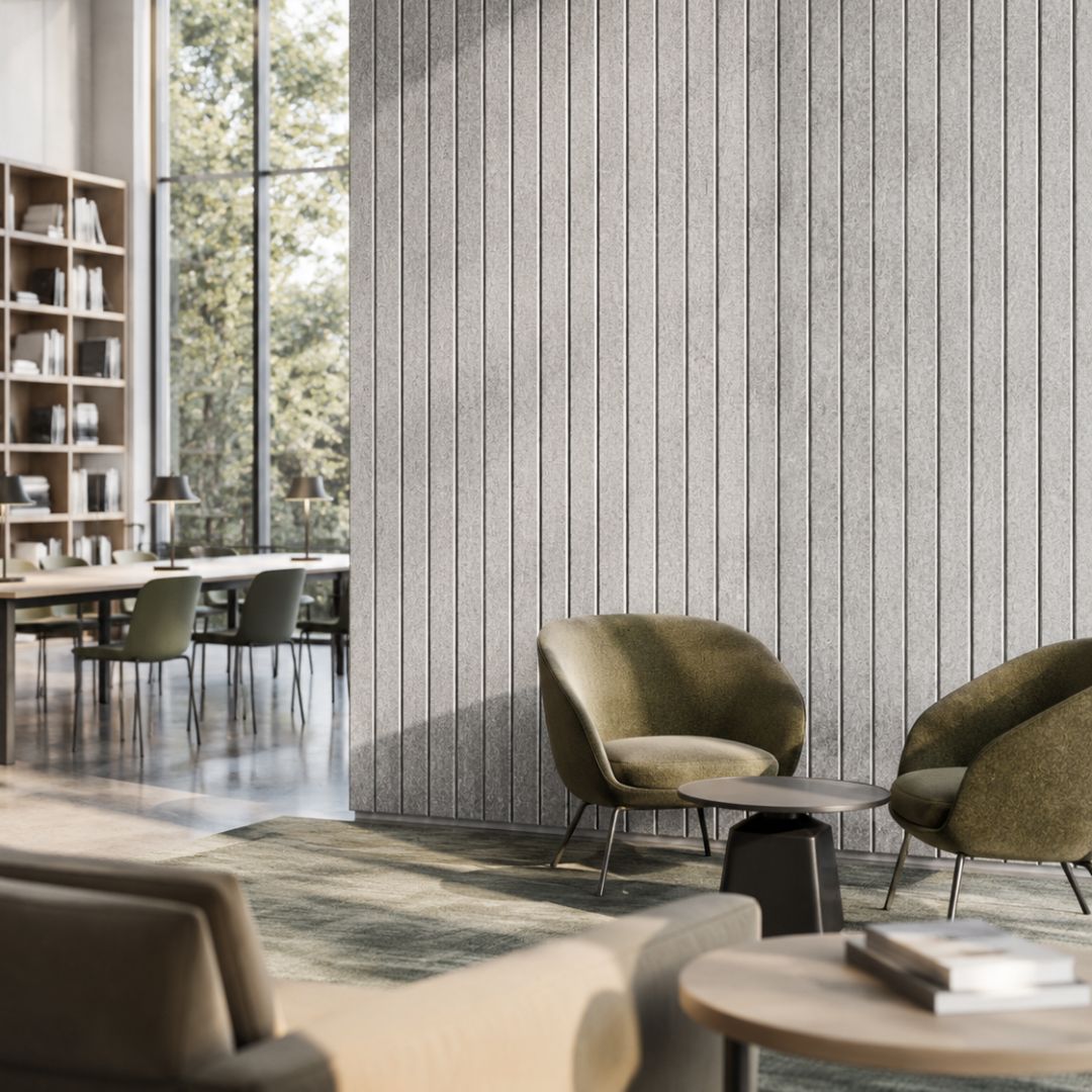 Visionchart SANA2612L-TU12 SANA Linea Acoustic Panel 12mm 2600x1200mm Tundra 69. Alternate view 1. Supplied product image from Visionchart for Mega Office Supplies.