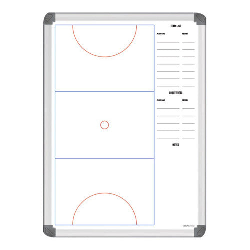 Visionchart Sports Team Logo Coaches Tactical Whiteboard 600 x 400mm Netball - image 1
