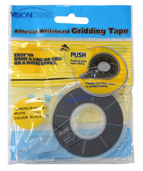 Visionchart VA0007 Adhesive Black Lining Tape 1.5mm x 13m Roll