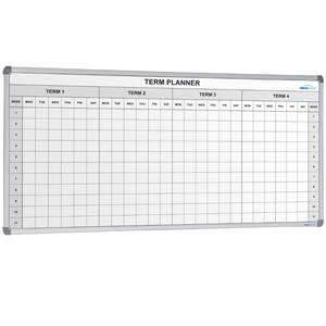 Visionchart School Planner Magnetic Whiteboard 2400 x 1200mm 4 Term