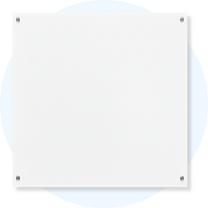 Visionchart VGB1212 Lumiere Magnetic Glassboard 1200 x 1200mm White