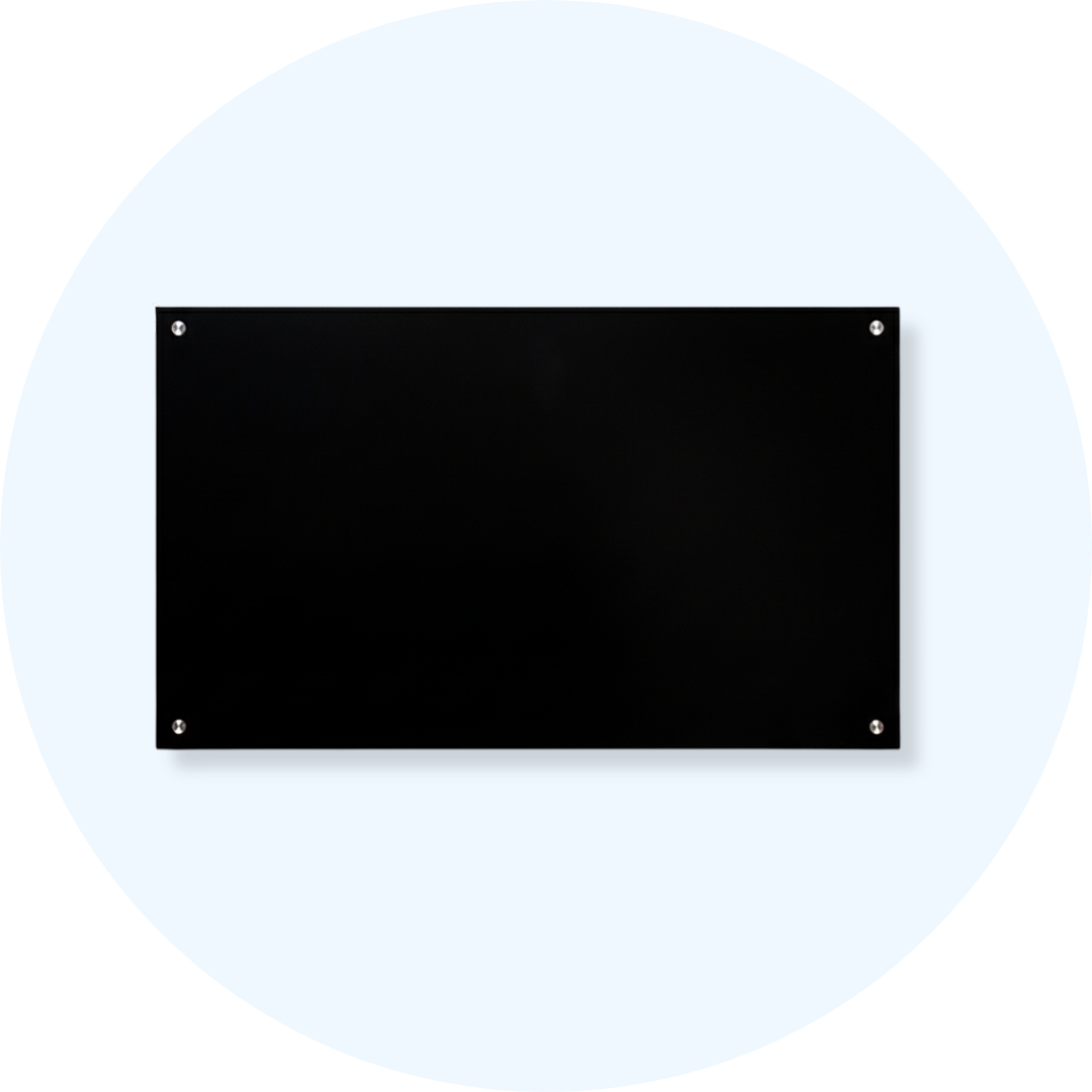 Visionchart VGB1260-B Lumiere Magnetic Glassboard 1200 x 600mm Black