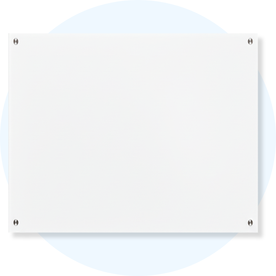 Visionchart VGB1512 Lumiere Magnetic Glassboard 1500 x 1200mm White
