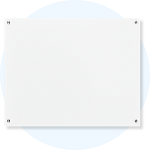 Visionchart VGB1512 Lumiere Magnetic Glassboard 1500 x 1200mm White