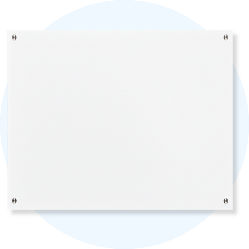 Visionchart VGB1512 Lumiere Magnetic Glassboard 1500 x 1200mm White