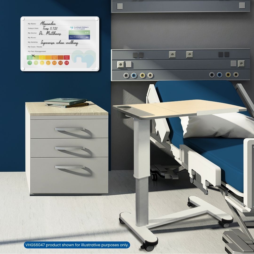 Visionchart VHGS4747 Lumiere Switch Non-Magnetic Glassboard 470x470mm. Alternate view 1. Supplied product image from Visionchart for Mega Office Supplies.