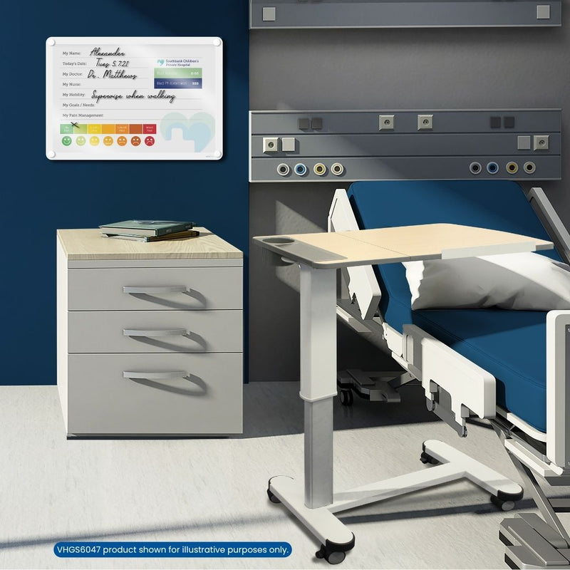 Visionchart VHGS4747 Lumiere Switch Non-Magnetic Glassboard 470x470mm. Alternate view 1. Supplied product image from Visionchart for Mega Office Supplies.