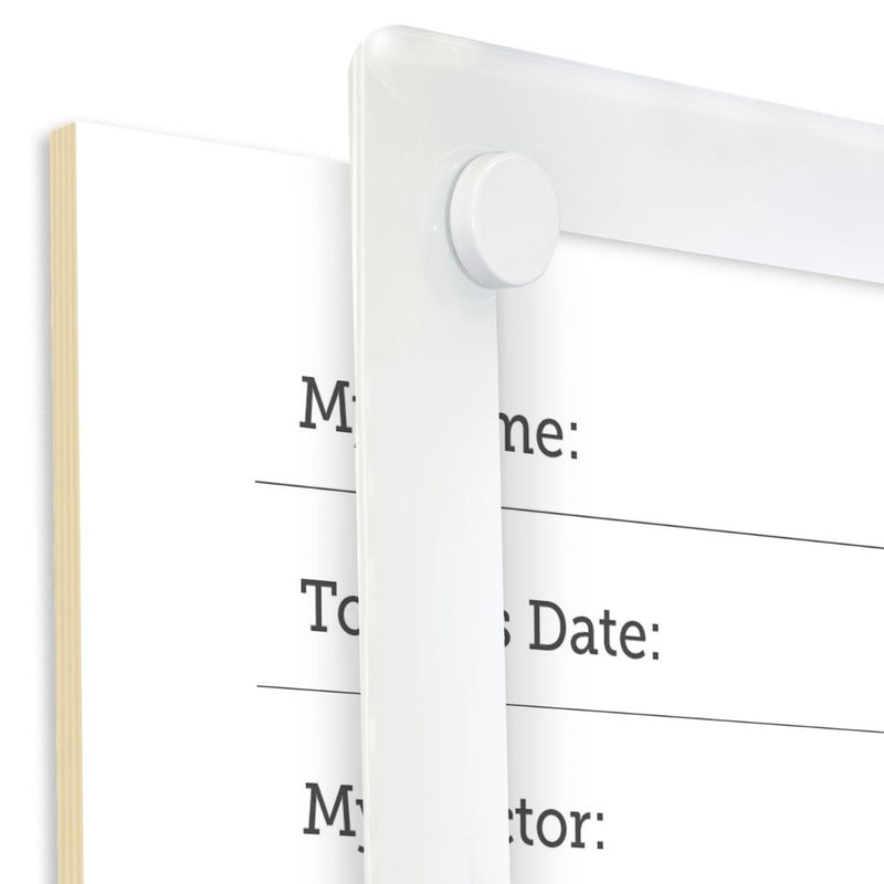Visionchart VHGS4747 Lumiere Switch Non-Magnetic Glassboard 470x470mm. Alternate view 2. Supplied product image from Visionchart for Mega Office Supplies.