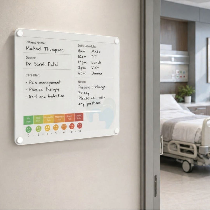 Visionchart VHGS6047 Lumiere Switch Non-Magnetic Glassboard 600x470mm. Alternate view 5. Supplied product image from Visionchart for Mega Office Supplies.