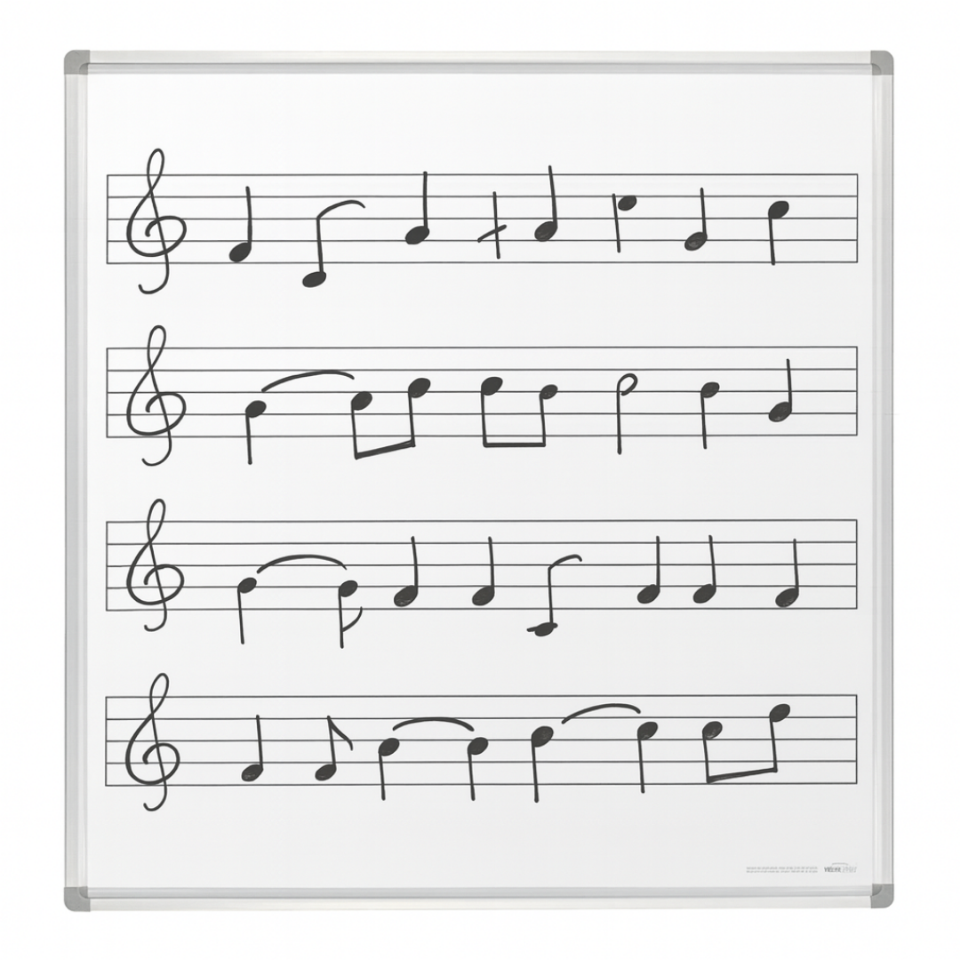 Visionchart VMB1212 Magnetic Music Whiteboard 1200 x 1200mm - view 1