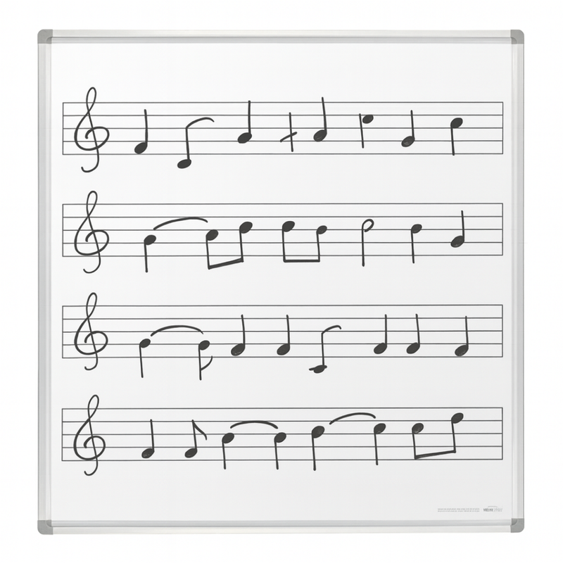 Visionchart VMB1212 Magnetic Music Whiteboard 1200 x 1200mm - view 1