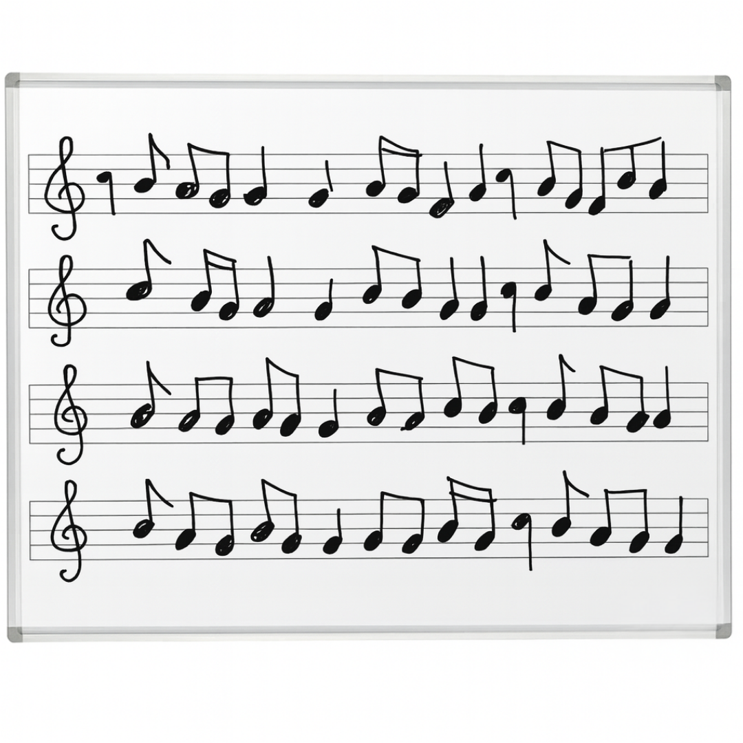 Visionchart VMB1512 Magnetic Music Whiteboard 1500 x 1200mm - view 1