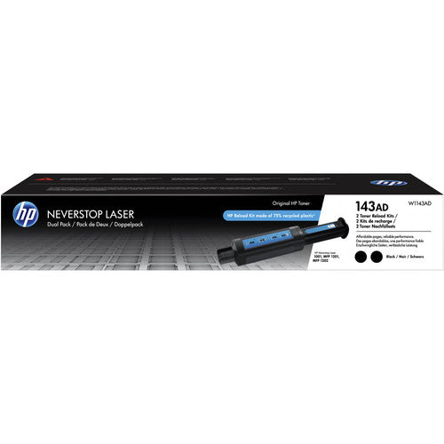 HP 143AD Original Neverstop Toner Reload Kit Black 2x2500 Pages Pack of 2