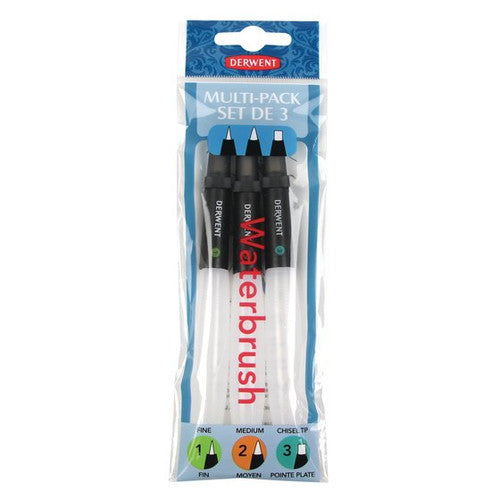 Derwent Waterbrush Pack of 3 Box of 8