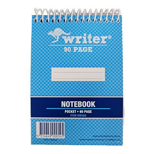 Writer Pocket Notebook 90 Page Top Bound Spiral 70gsm Pack 60 — front cover