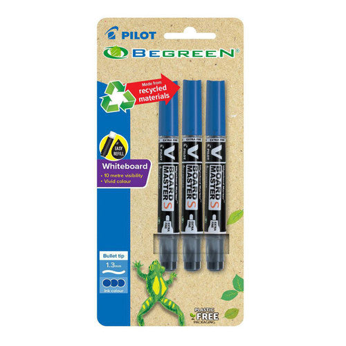 Pilot BegreeN V Board Master S Whiteboard Marker Bullet Extra Fine Blue Pack 3 Box of 6