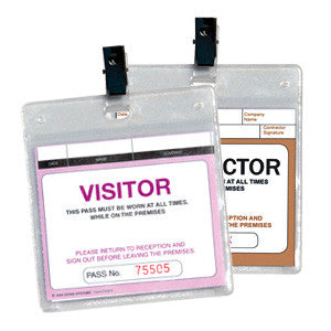 Zions Plastic Wallets for Visitors and Contractors Pack of 25