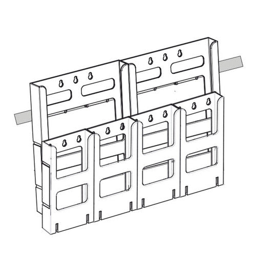 Deflecto Lit Loc Wall Display A4 x 2 and DL x 4