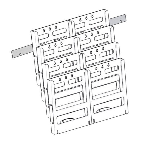 Deflecto Lit-Loc Wall Display A4 x 8 Side Stack