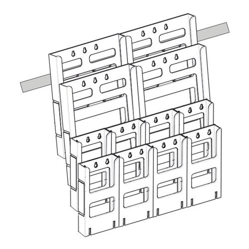 Deflecto Lit-Loc Wall Display A4 x 4 and DL x 8