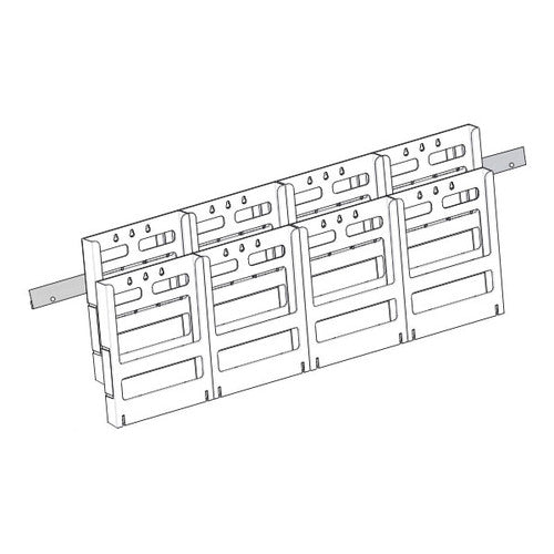 Deflecto Lit-Loc Wall Display A4 x 8 Top Stacked