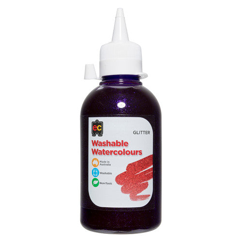 Educational Colours Glitter Washable Watercolour 250ml Purple