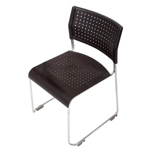 Rapidline Wimbledon Visitor Conference Chair Sled Base without Arms Black