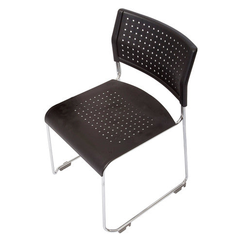 Rapidline Wimbledon Visitor Conference Chair Sled Base without Arms Black