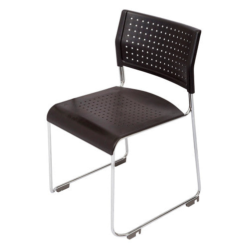 Rapidline Wimbledon Visitor Conference Chair Sled Base without Arms Black