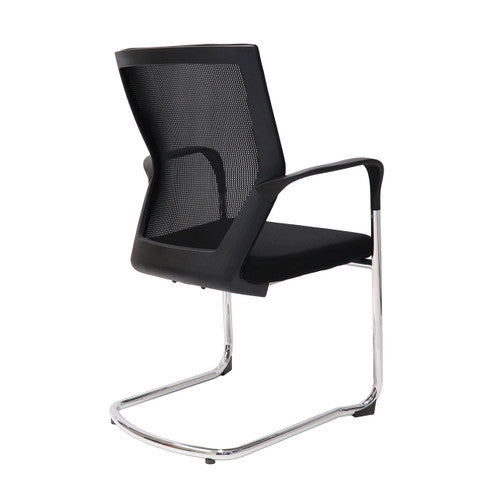 Rapidline WMCC Mesh Back Visitor Chair with Arms Black
