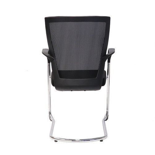 Rapidline WMCC Mesh Back Visitor Chair with Arms Black