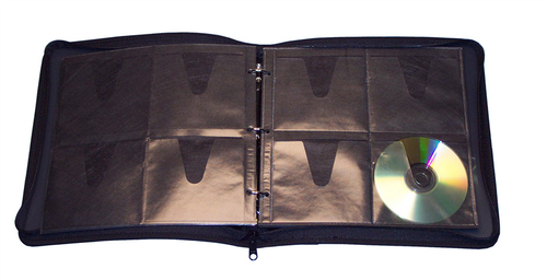 WORKMATE ZIPPERED REFILLABLE 96 CD ALBUM BLACK