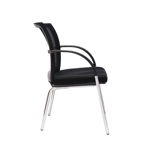 Rapidline WMV Mesh Back Visitor Chair with Arms Black