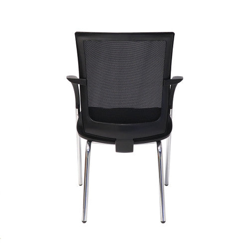 Rapidline WMV Mesh Back Visitor Chair with Arms Black