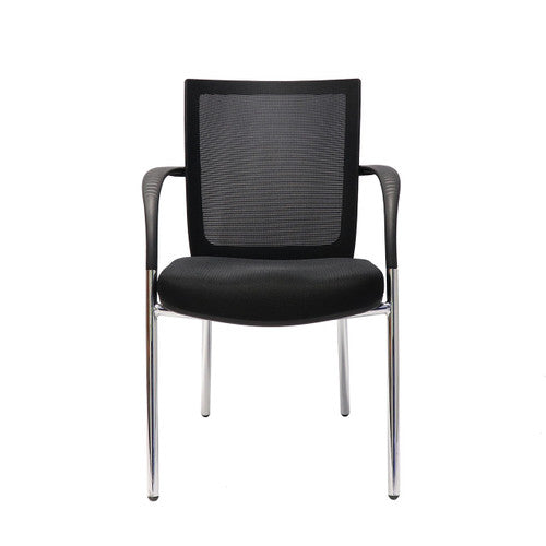 Rapidline WMV Mesh Back Visitor Chair with Arms Black