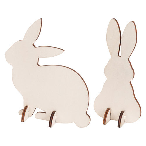 Creative School Supply Wooden Standing Rabbit Pack of 10