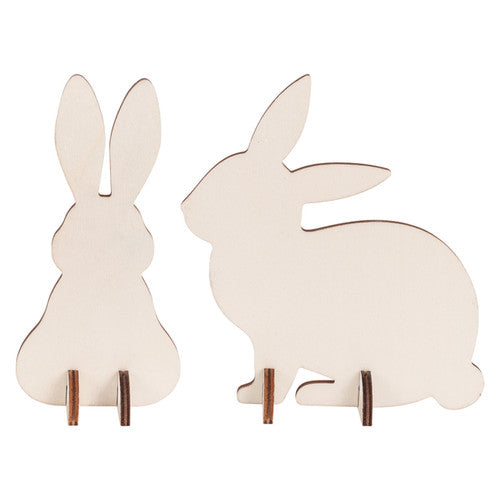 Creative School Supply Wooden Standing Rabbit Pack of 10