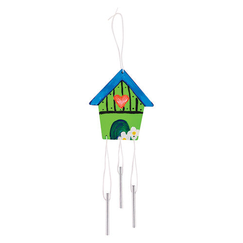 Creative School Supply Wooden Garden Wind Chimes House Pack of 10