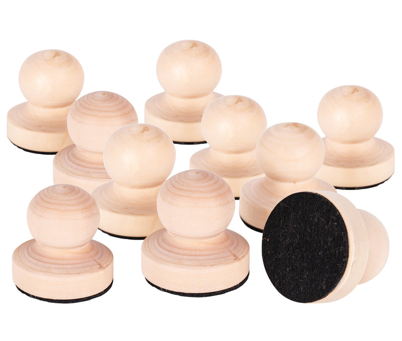 Zart Wooden Button Brayers Pack of 10 50mm Felt Pad Class Set-3